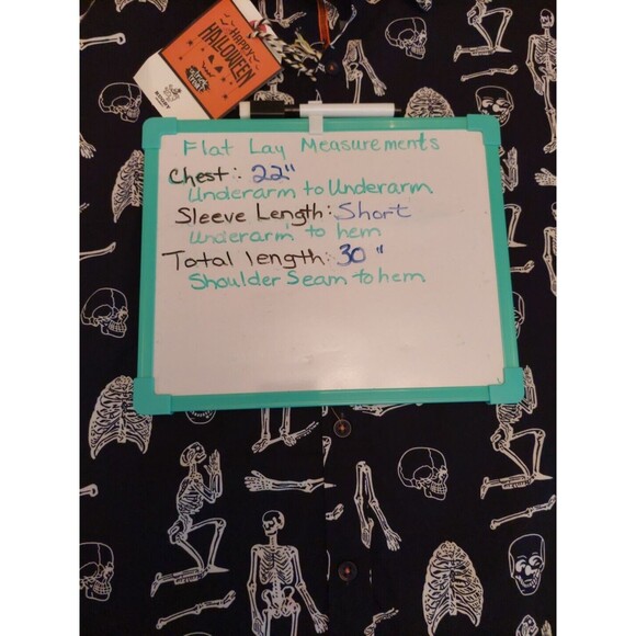RUGBY University Halloween Button Up Casual 100% Cotton Short Sleeve Shirt NWT L - Picture 3 of 5
